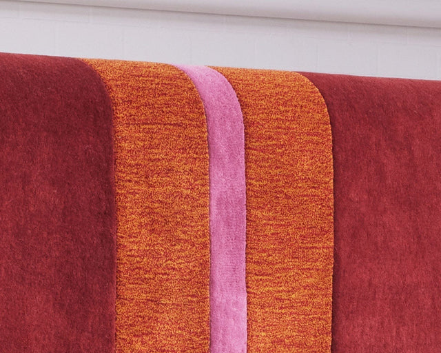 Overlay Rugs | Large Rectangle Burgundy | Fringed Geometric Rug | Danielah Martinez | Design By Them