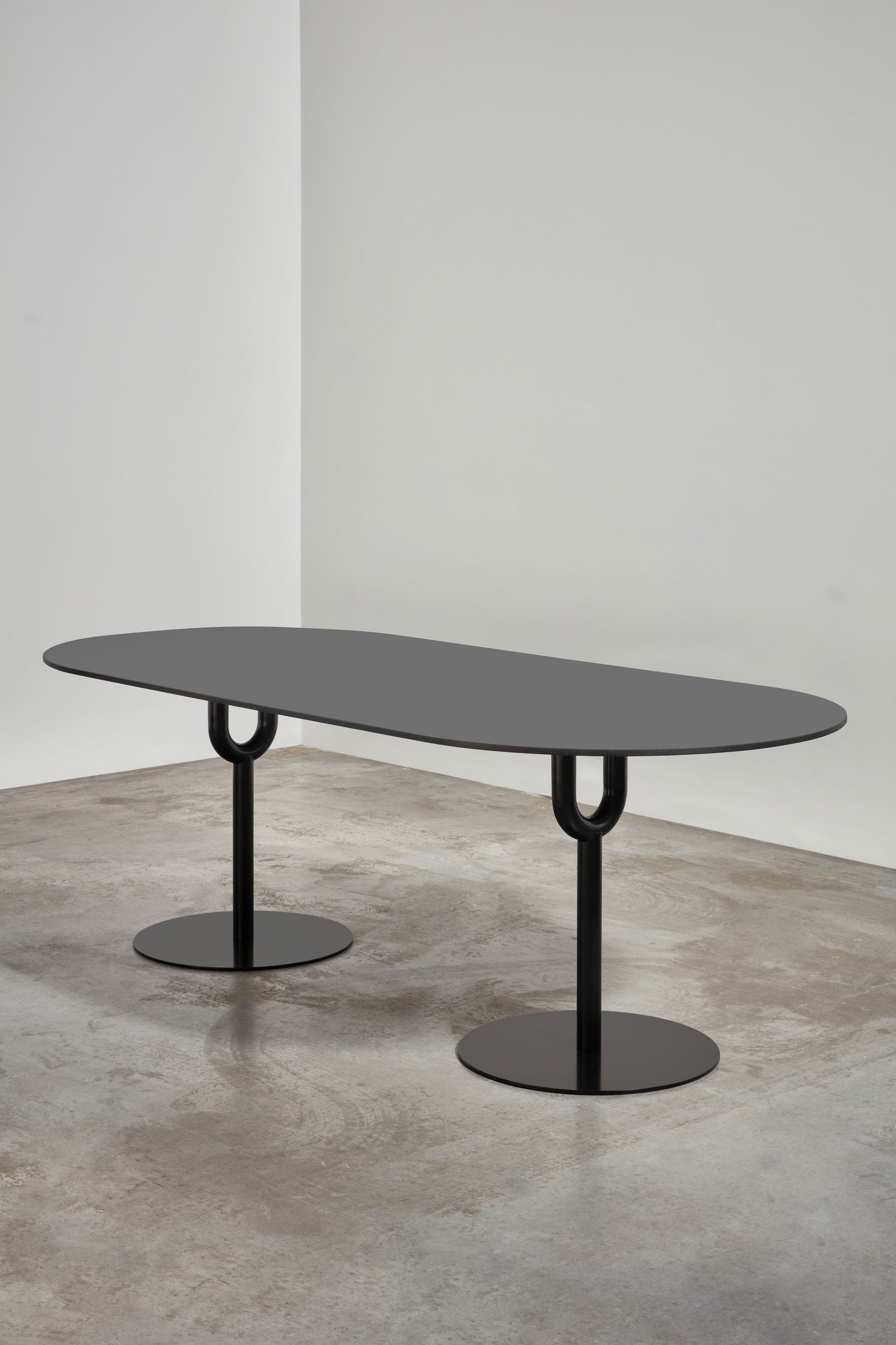 Piper Dining Pedestal Table | Indoor Outdoor Steel Dining Table | GibsonKarlo | DesignByThem