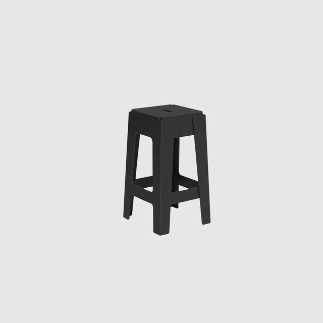 Butter Counter Stool - Black | 80% Recycled Plastic Indoor Outdoor Furniture | Nicholas Karlovasitis & Sarah Gibson | Design By Them