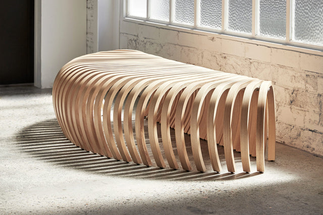 Ribs Bench | Timber Bench with flexible spine | Designed by Stefan Lie | Design By Them