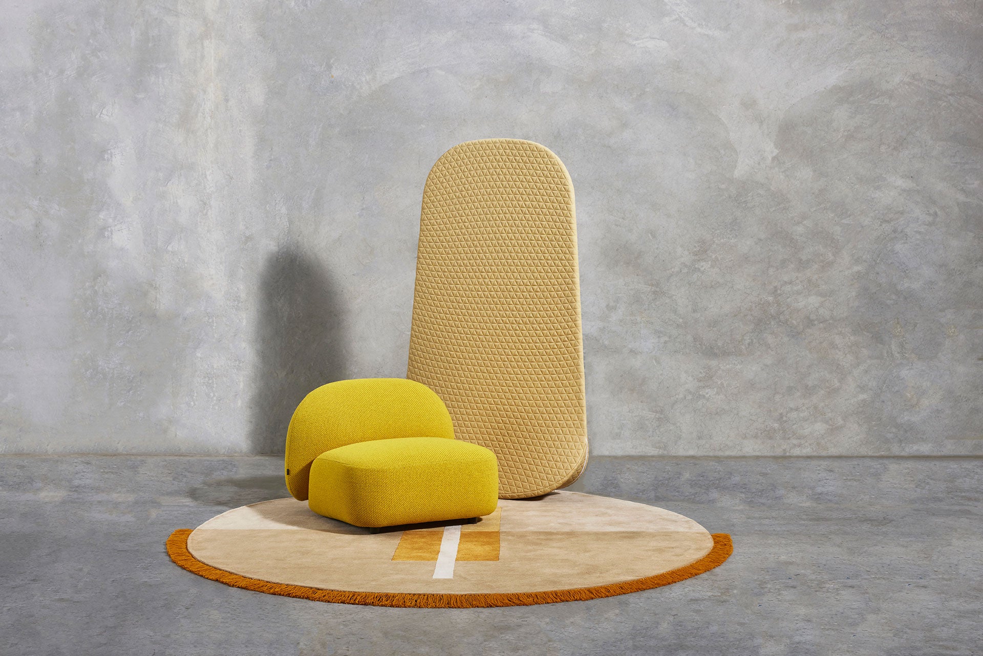 Buoy Room Divider, Overlay Rug & Sundae Seat | DesignByThem | Gallery