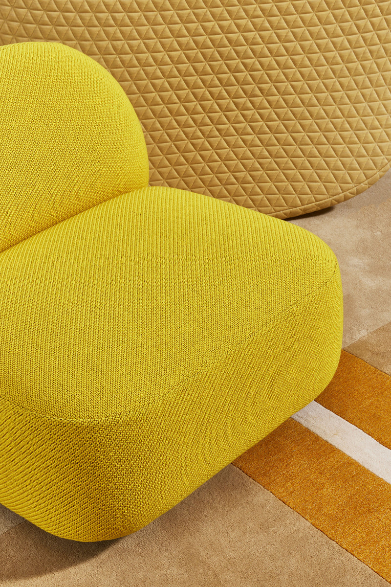 Overlay Mustard Circle Rug & Sundae Seat | DesignByThem | Gallery