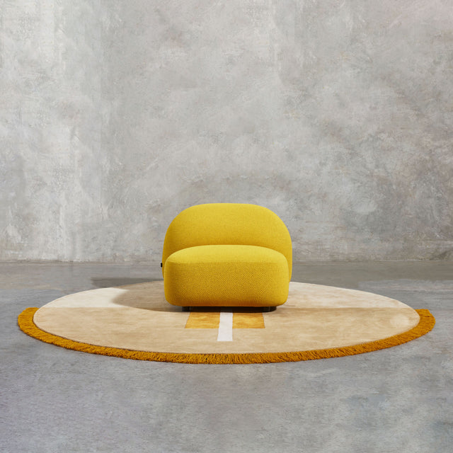 Overlay Rug - Circle Mustard
