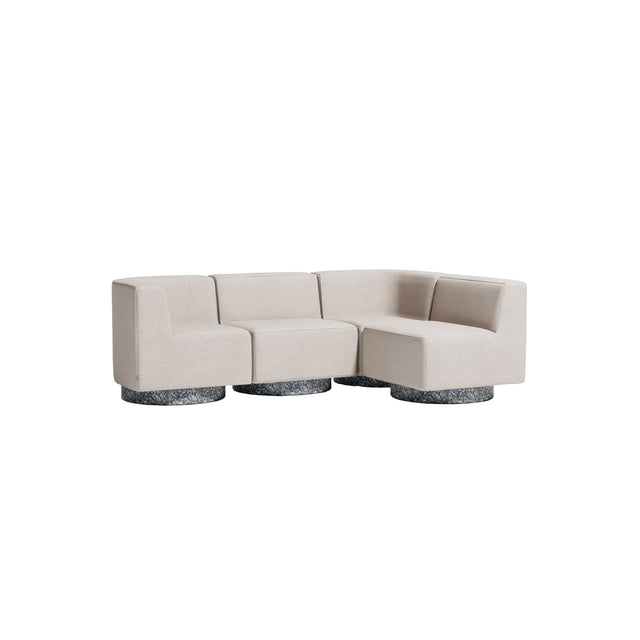 Confetti Modular Lounge - 4 Seater Corner Right | Recycled Plastic Base | Gibson Karlo | Design By Them 