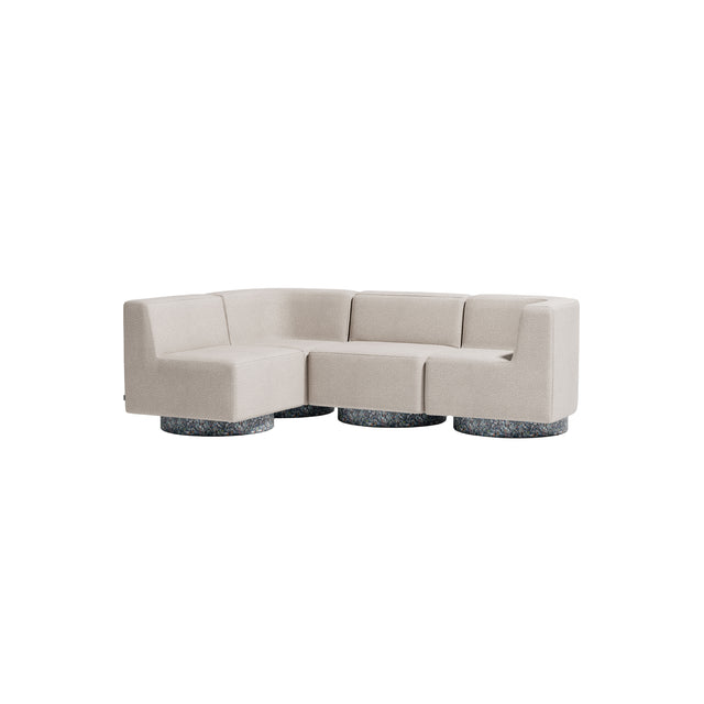 Confetti Modular Lounge - 4 Seater Corner Left | Recycled Plastic Base | Gibson Karlo | Design By Them