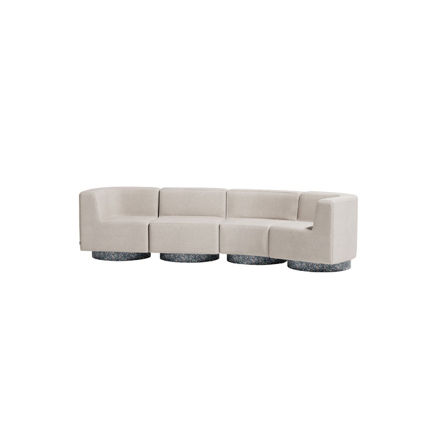 Confetti Modular Lounge - 4 Seater Angle Right | Recycled Plastic Base | Gibson Karlo | Design By Them 