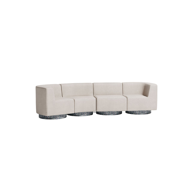 Confetti Modular Lounge - 4 Seater Angle Left | Recycled Plastic Base | Gibson Karlo | Design By Them 