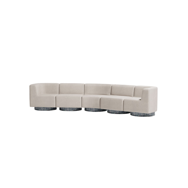 Confetti Modular Lounge - 5 Seater Angle| Recycled Plastic Base | Gibson Karlo | Design By Them