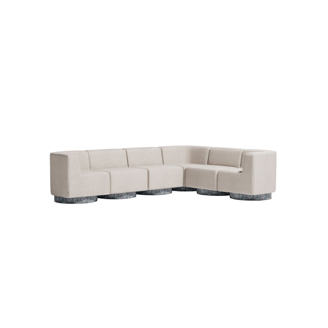 Confetti Modular Lounge - 6 Seater Corner Left | Recycled Plastic Base | Gibson Karlo | Design By Them 