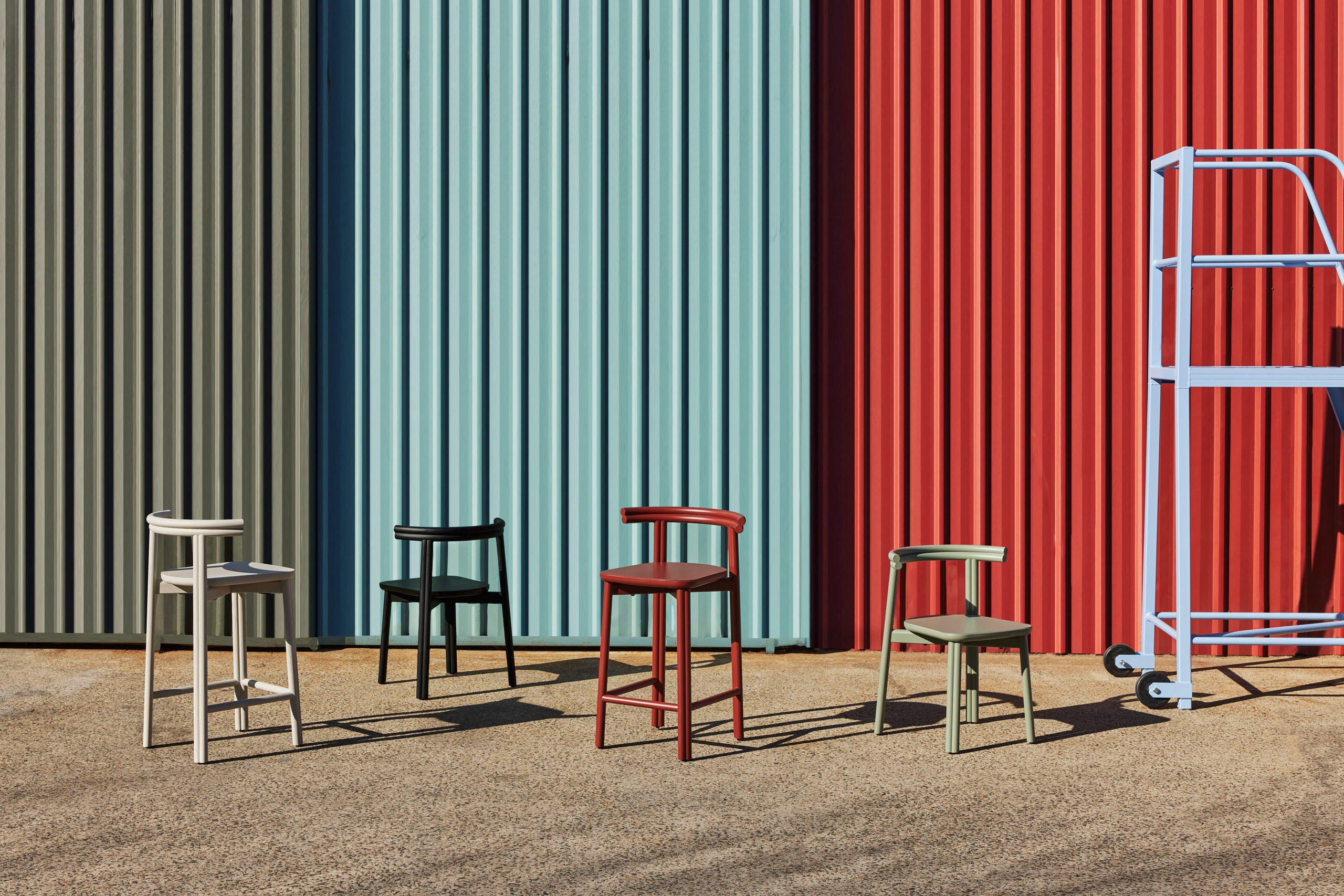 Twill Metal Chair | Stacking Metal Dining Seat | Gibson Karlo | DesignByThem | Gallery