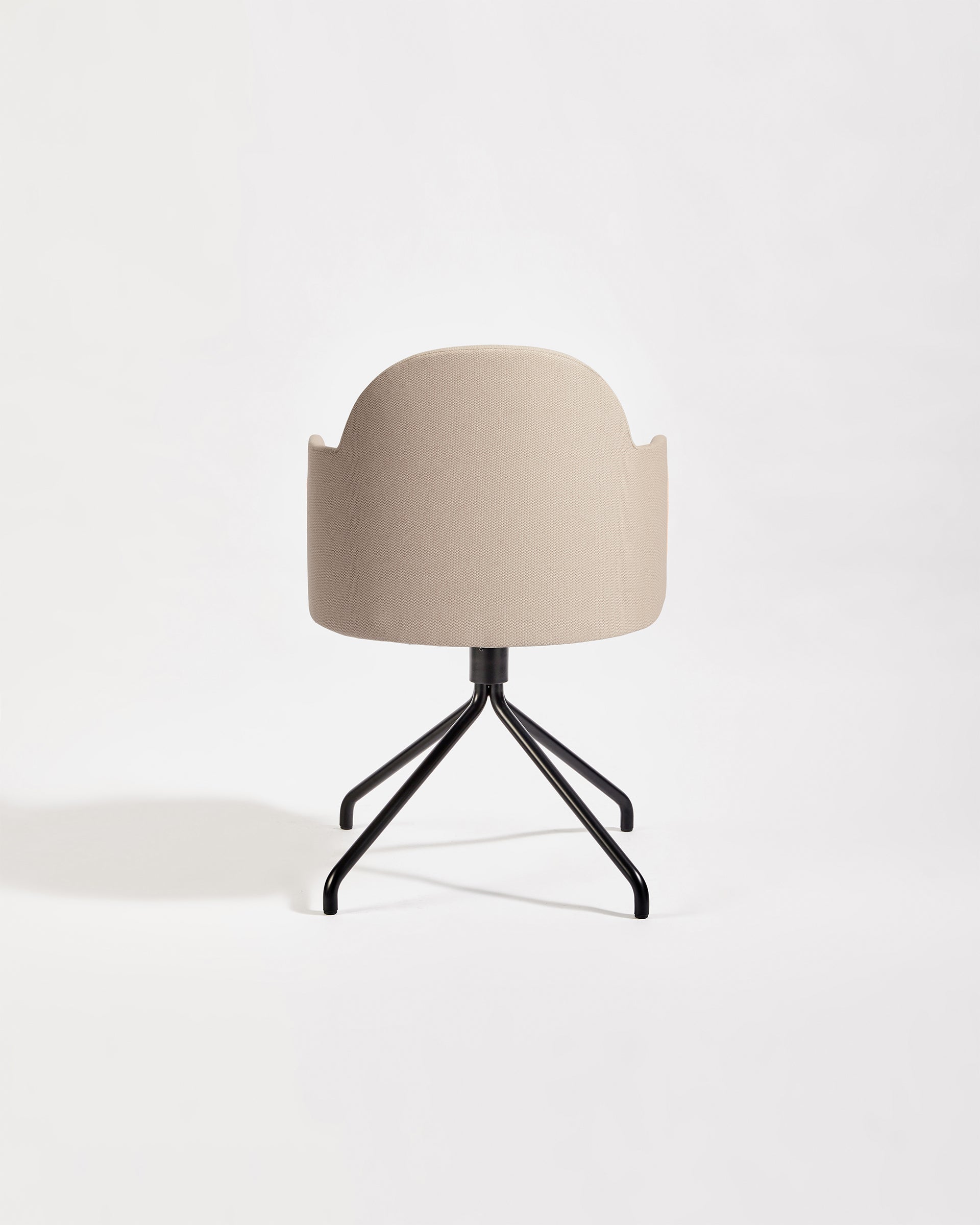 Potato Armchair Swivel Black Base | Office or Dining Tub Chair | Gibson Karlo | DesignByThem ** HF2 Messenger - 078 Tusk