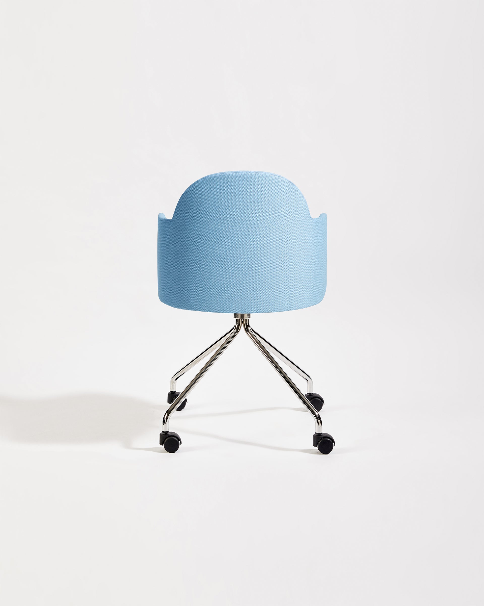 Potato Armchair Swivel with Castors Chrome Base | Office or Dining Tub Chair | Gibson Karlo | DesignByThem ** HF2 Messenger - 093 Gale