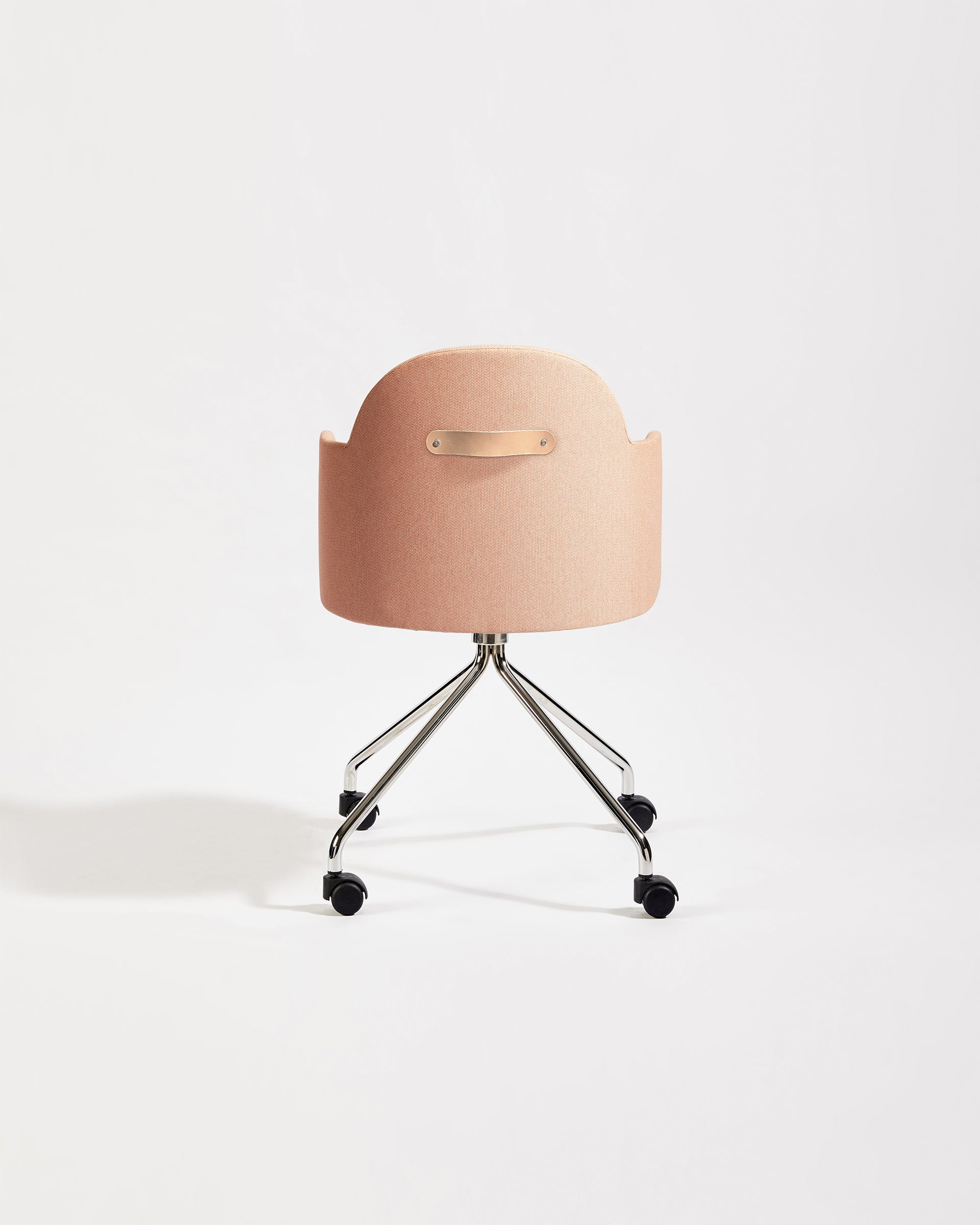 Potato Armchair Swivel with Castors Chrome Base | Office or Dining Tub Chair with Handle | Gibson Karlo | DesignByThem ** HF2 Messenger - 097 Krill
