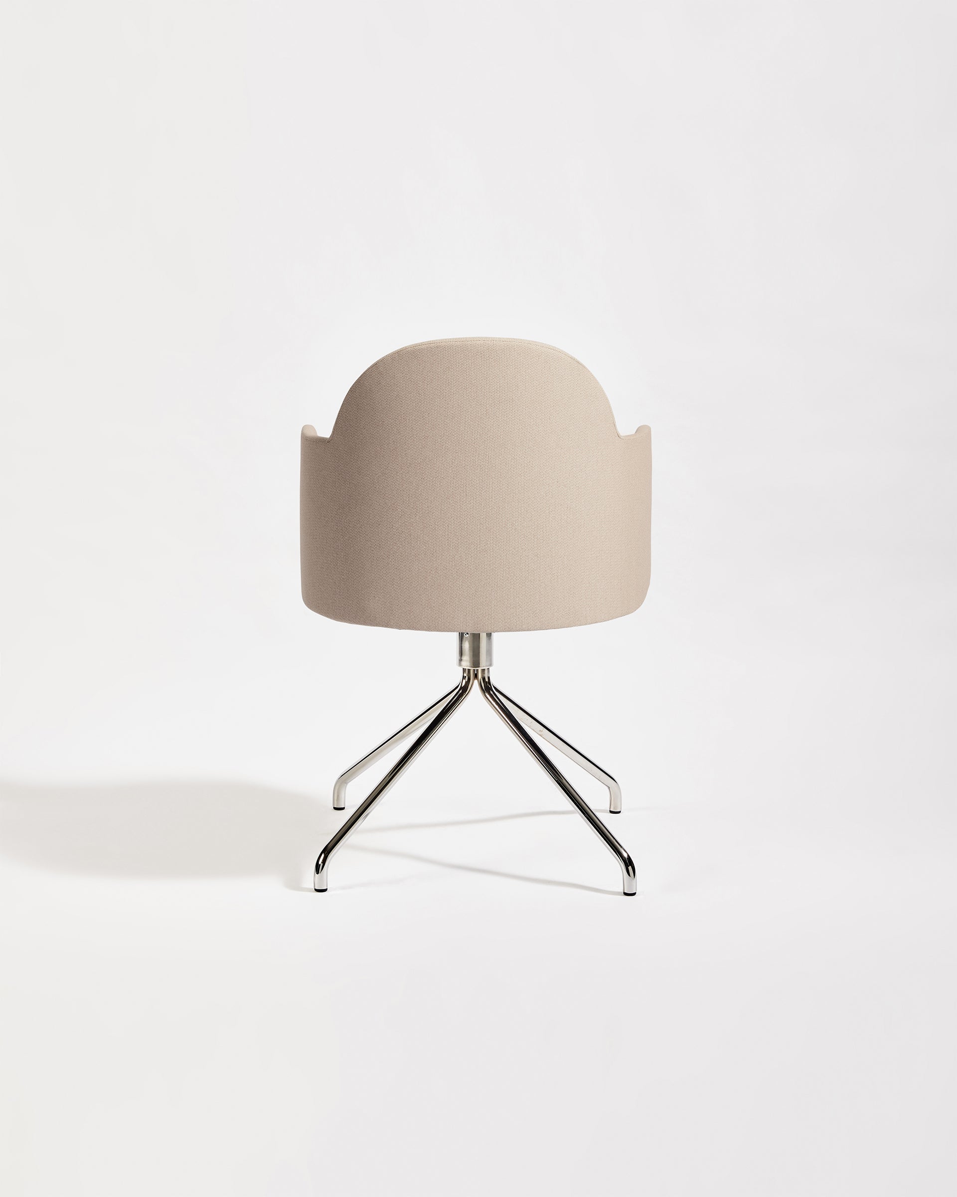 Potato Armchair Swivel Chrome Base | Office or Dining Tub Chair | Gibson Karlo | DesignByThem ** HF2 Messenger - 078 Tusk