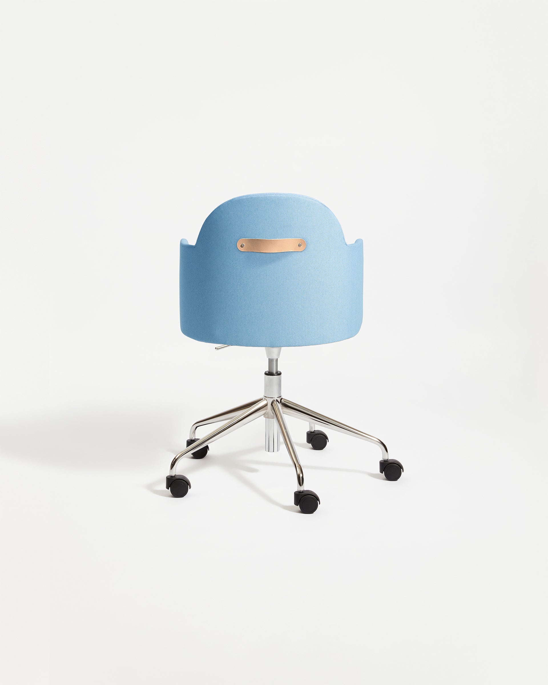 Potato Armchair Swivel Gaslift with Castors Chrome Base | Office or Dining Tub Chair with Handle | Gibson Karlo | DesignByThem ** HF2 Messenger - 093 Gale