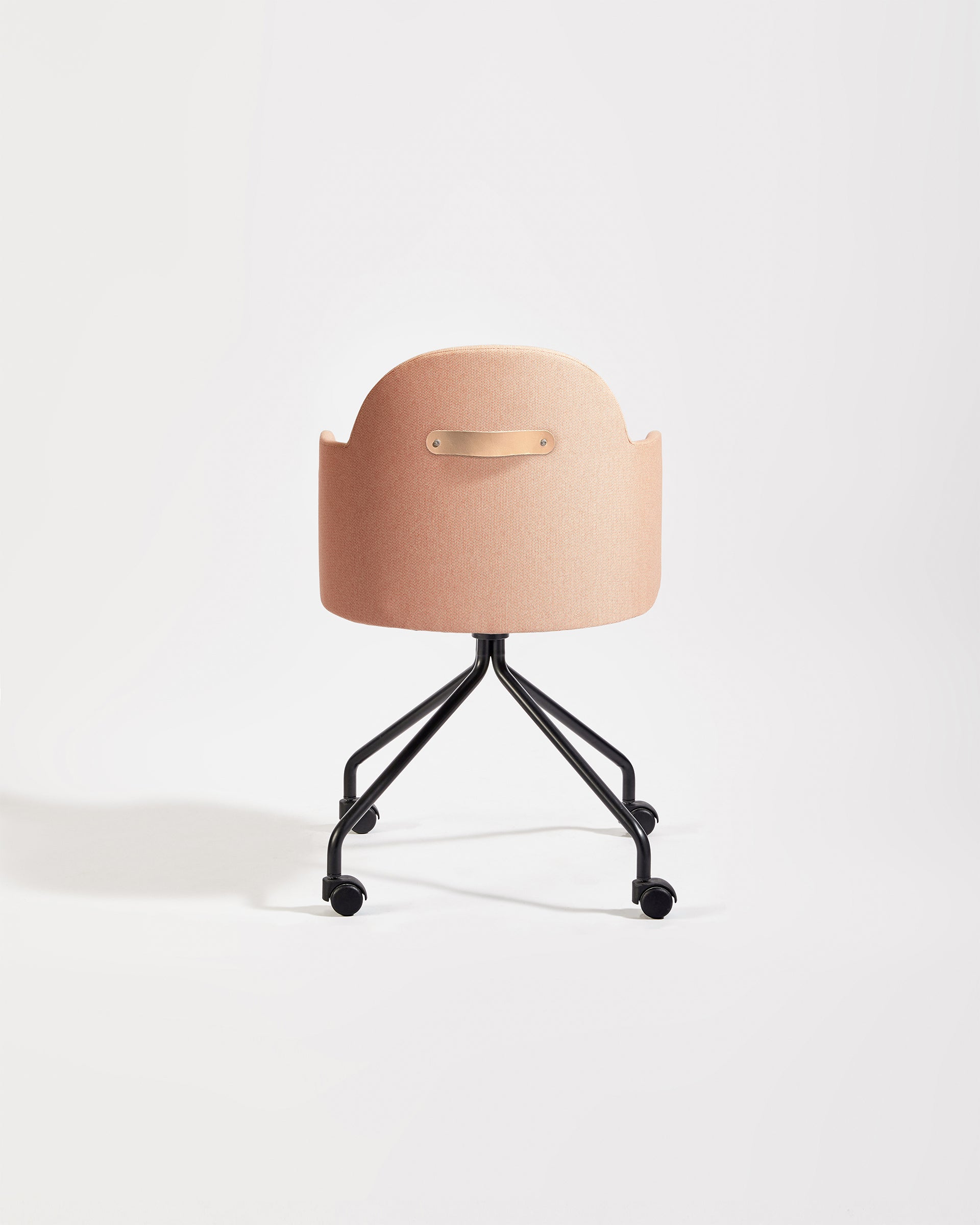 Potato Armchair Swivel with Castors Black Base | Office or Dining Tub Chair with Handle | Gibson Karlo | DesignByThem ** HF2 Messenger - 097 Krill