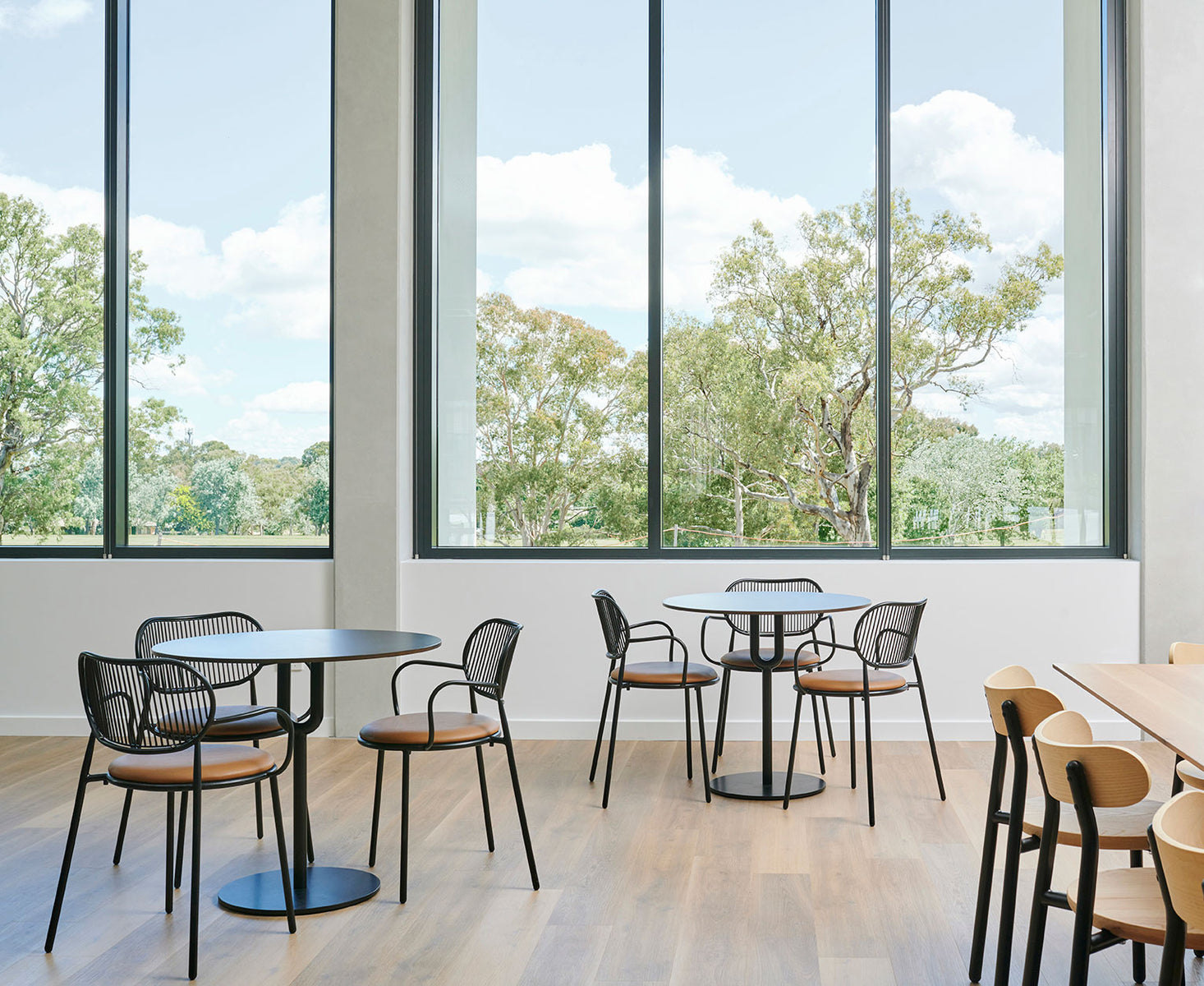 Piper Pedestal Black Table | Indoor Outdoor | The Henry Retirement Village Canberra | DesignByThem | Gallery