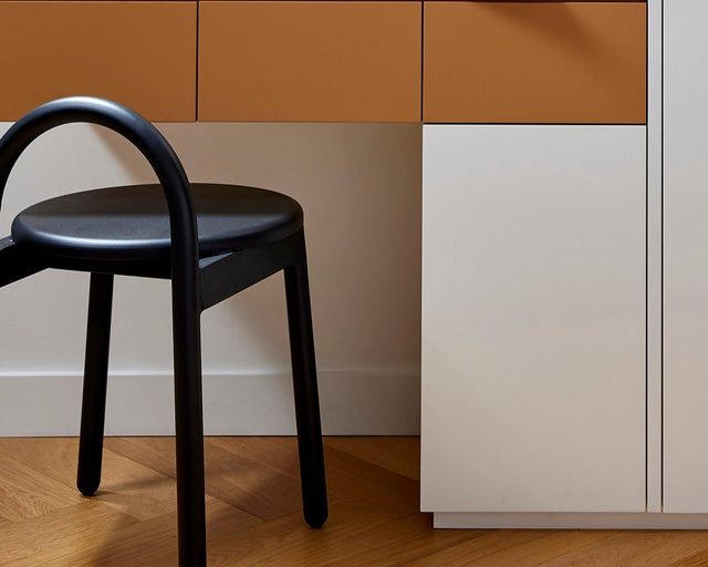 Bobby Metal Stool at Greenland Apartment By Peri Mooney | DesignByThem | Gallery