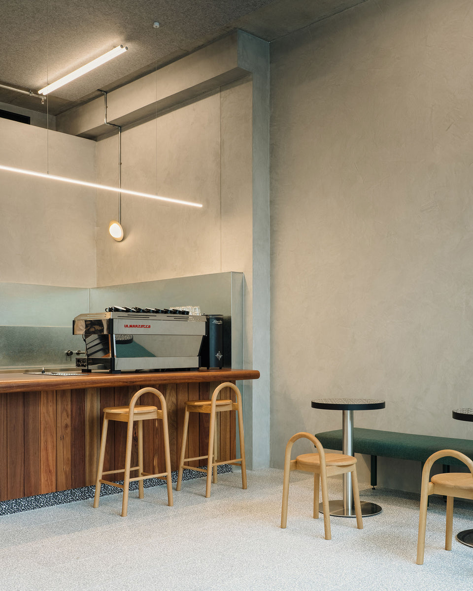 Bobby Timber Stool | Midi Cafe by Sans-Arc Studio | DesignByThem | Gallery