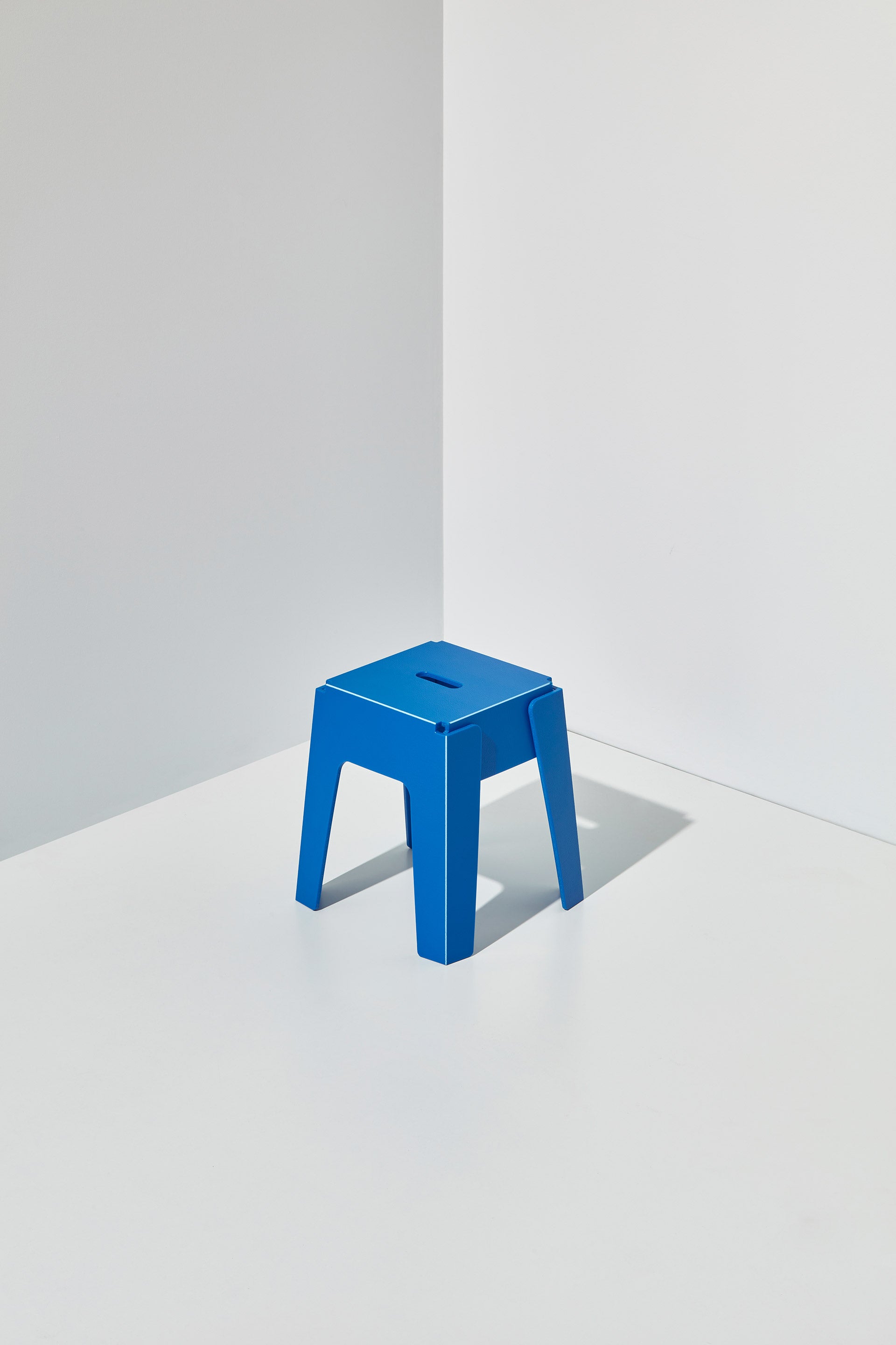 Blue Butter Stool | 80% Recycled Plastic Indoor Outdoor Furniture | Nicholas Karlovasitis & Sarah Gibson | DesignByThem