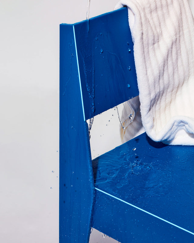 Blue Butter Chair | Indoor Outdoor Waterproof Dining Chair | 80% Recycled Plastic | Nicholas Karlovasitis & Sarah Gibson | DesignByThem | Gallery