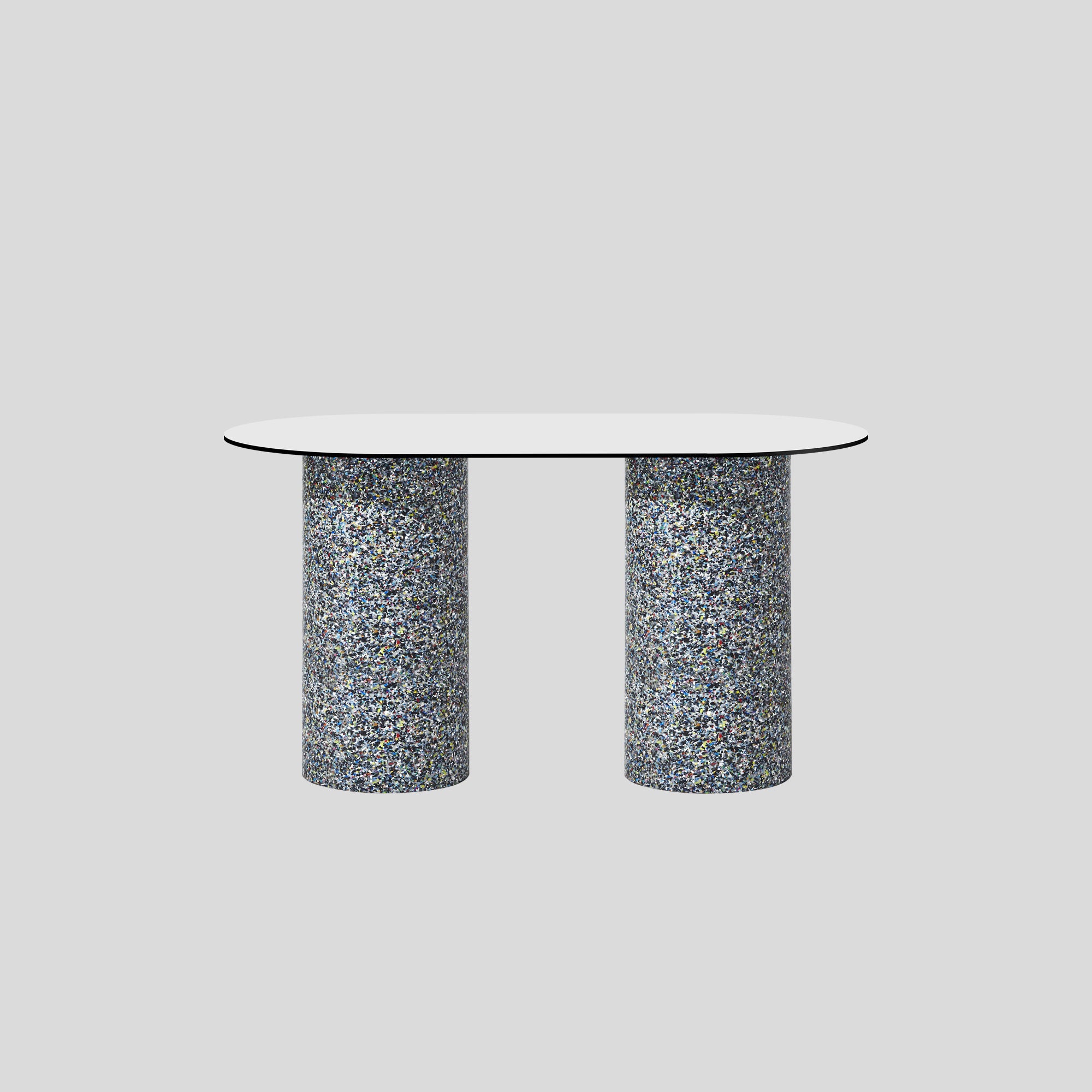 Confetti Pill Bar Table | 100% recycled plastic base | Timber & Laminate Tops | Indoor Outdoor Use | Gibson Karlo | DesignByThem