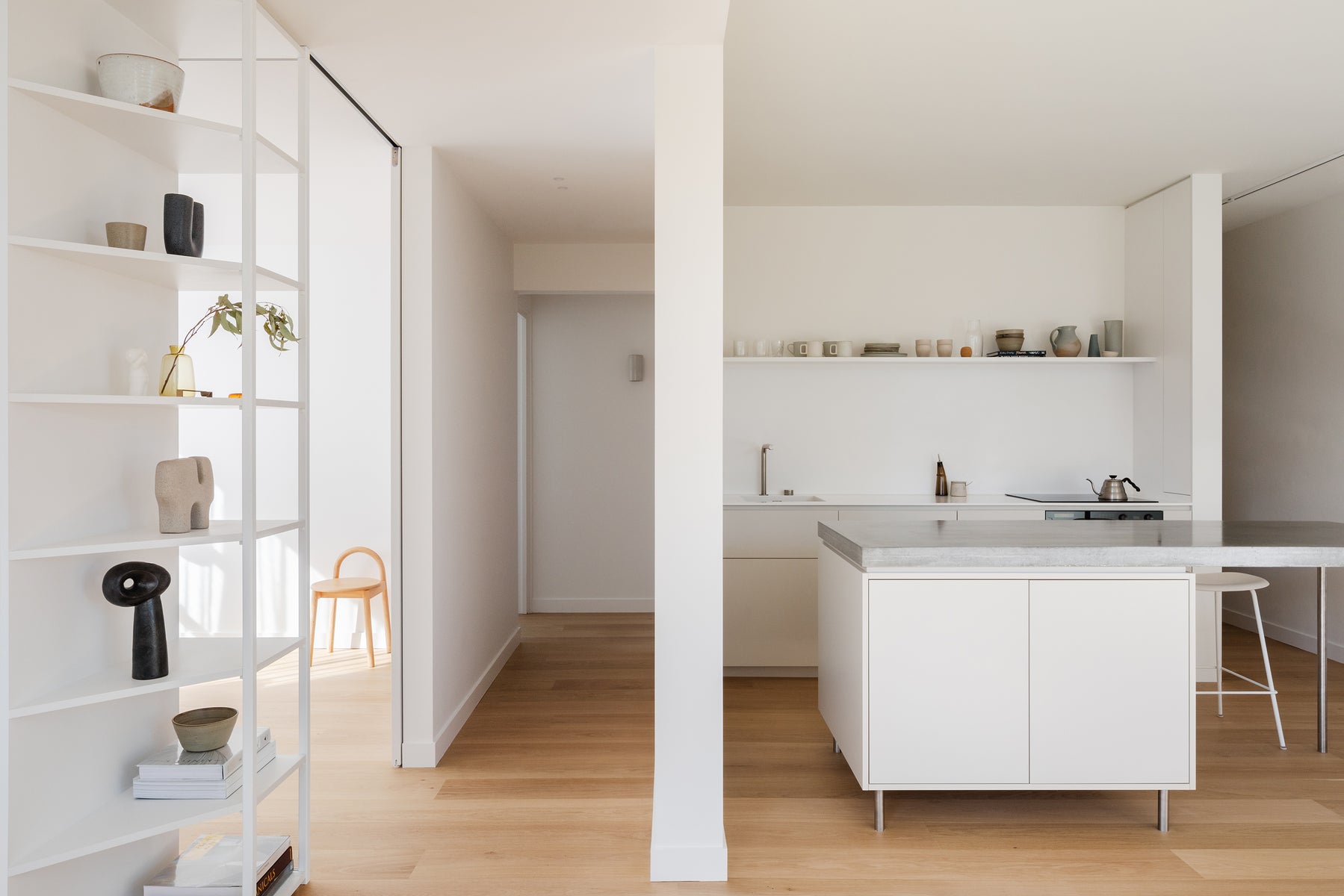 Bobby Low Stool at Inala Apartment by Brad Schwartz Architects| DesignByThem | Gallery