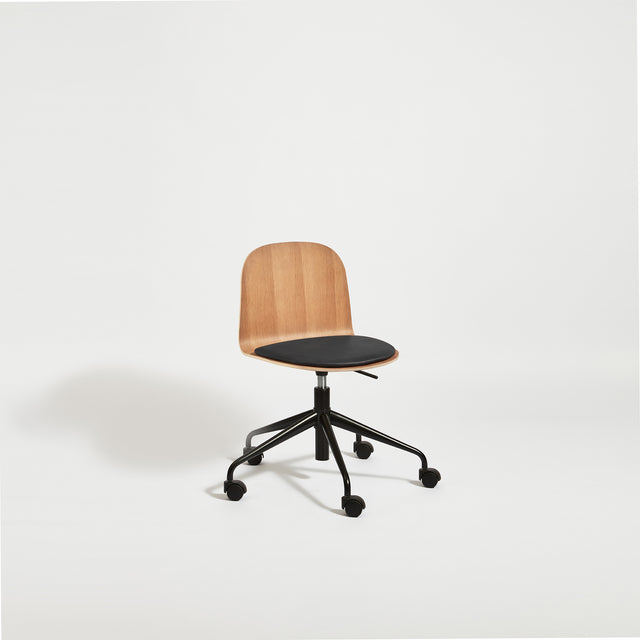 Potato Chair | Swivel Gaslift & Timber Dining Office Chair with Handle | GibsonKarlo | DesignByThem