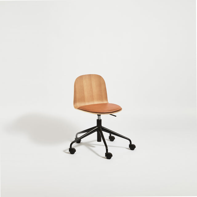 Potato Chair | Swivel Gaslift & Timber Dining Office Chair with Handle | GibsonKarlo | DesignByThem