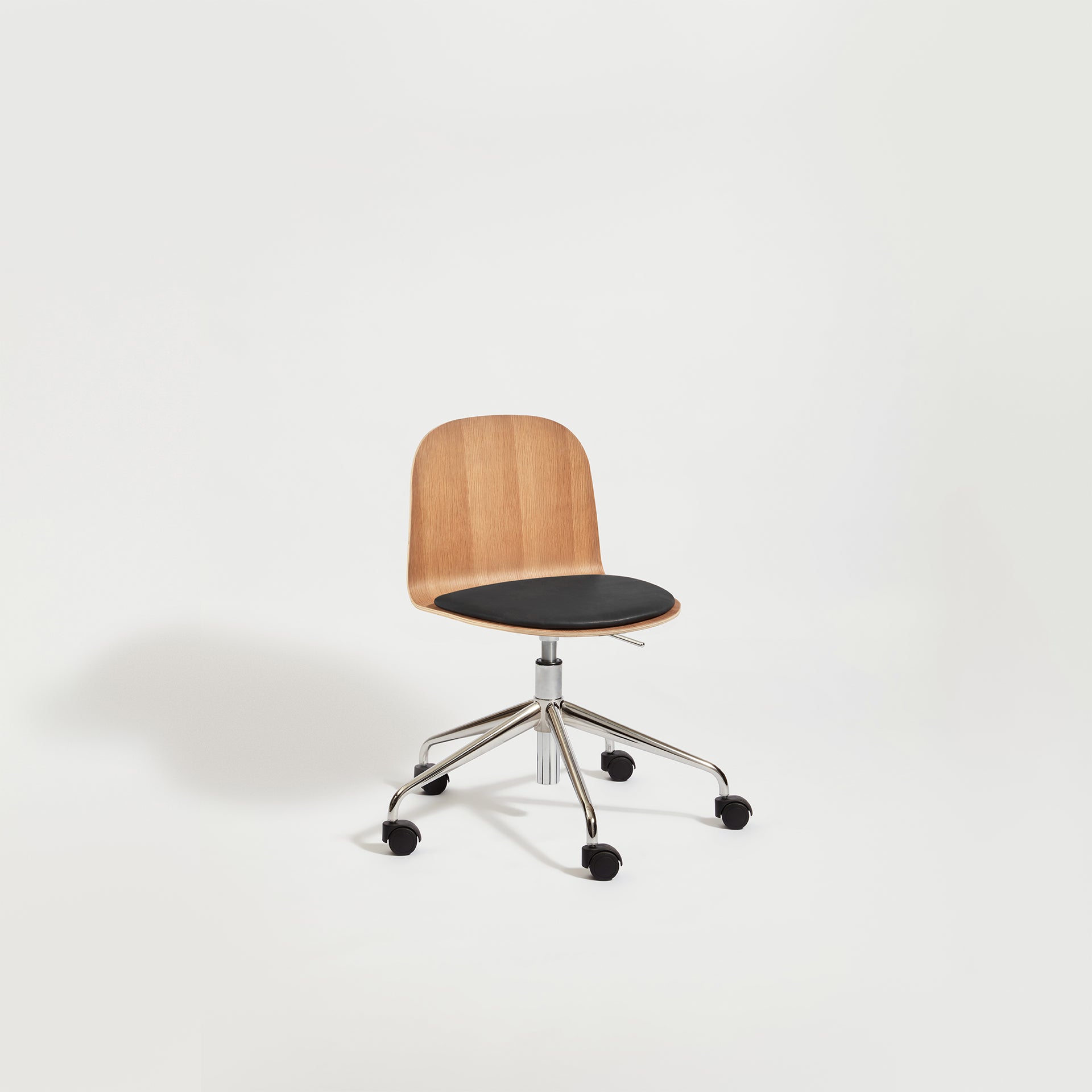 Potato Chair | Swivel Gaslift & Timber Dining Office Chair with Handle | GibsonKarlo | DesignByThem