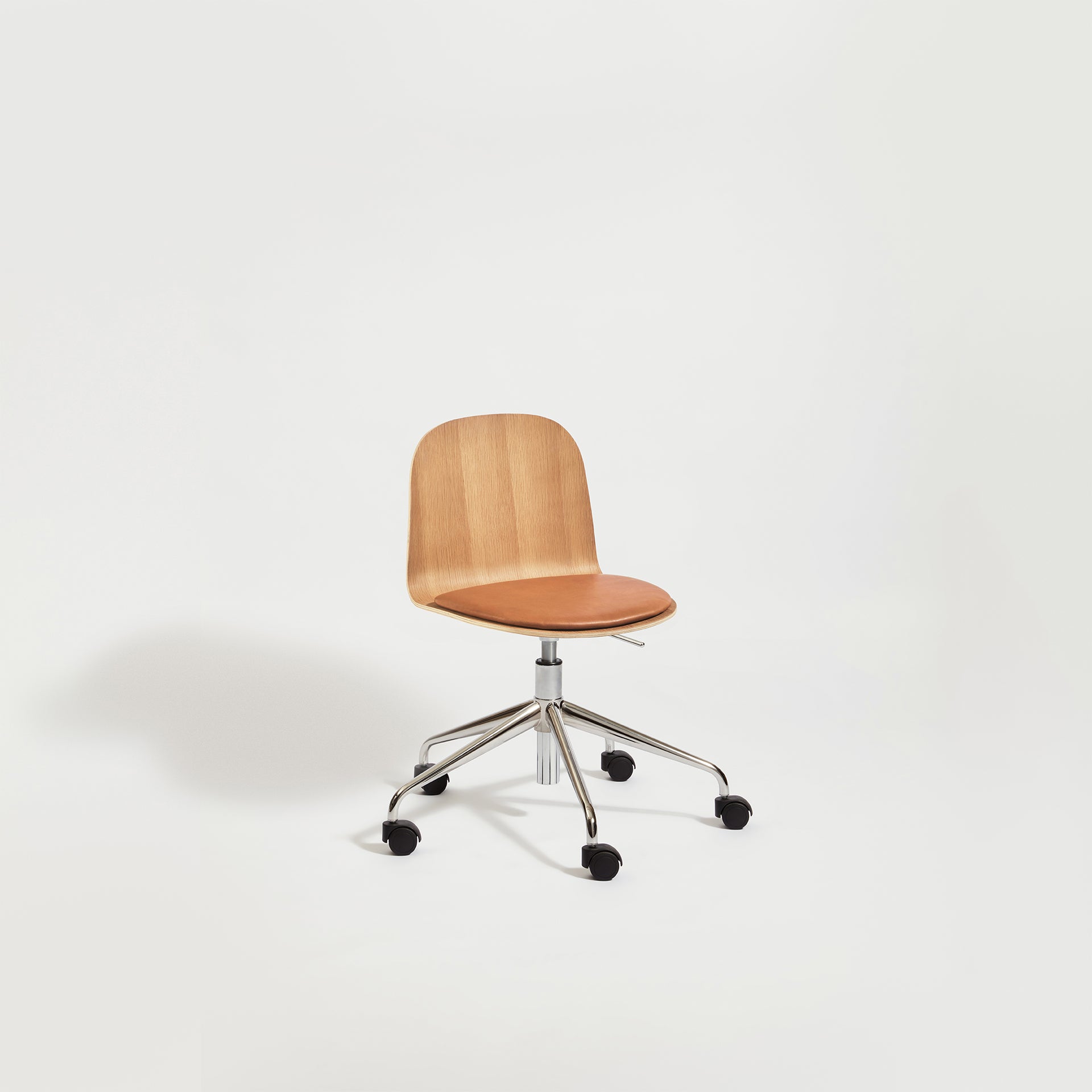Potato Chair | Swivel Gaslift & Timber Dining Office Chair with Handle | GibsonKarlo | DesignByThem