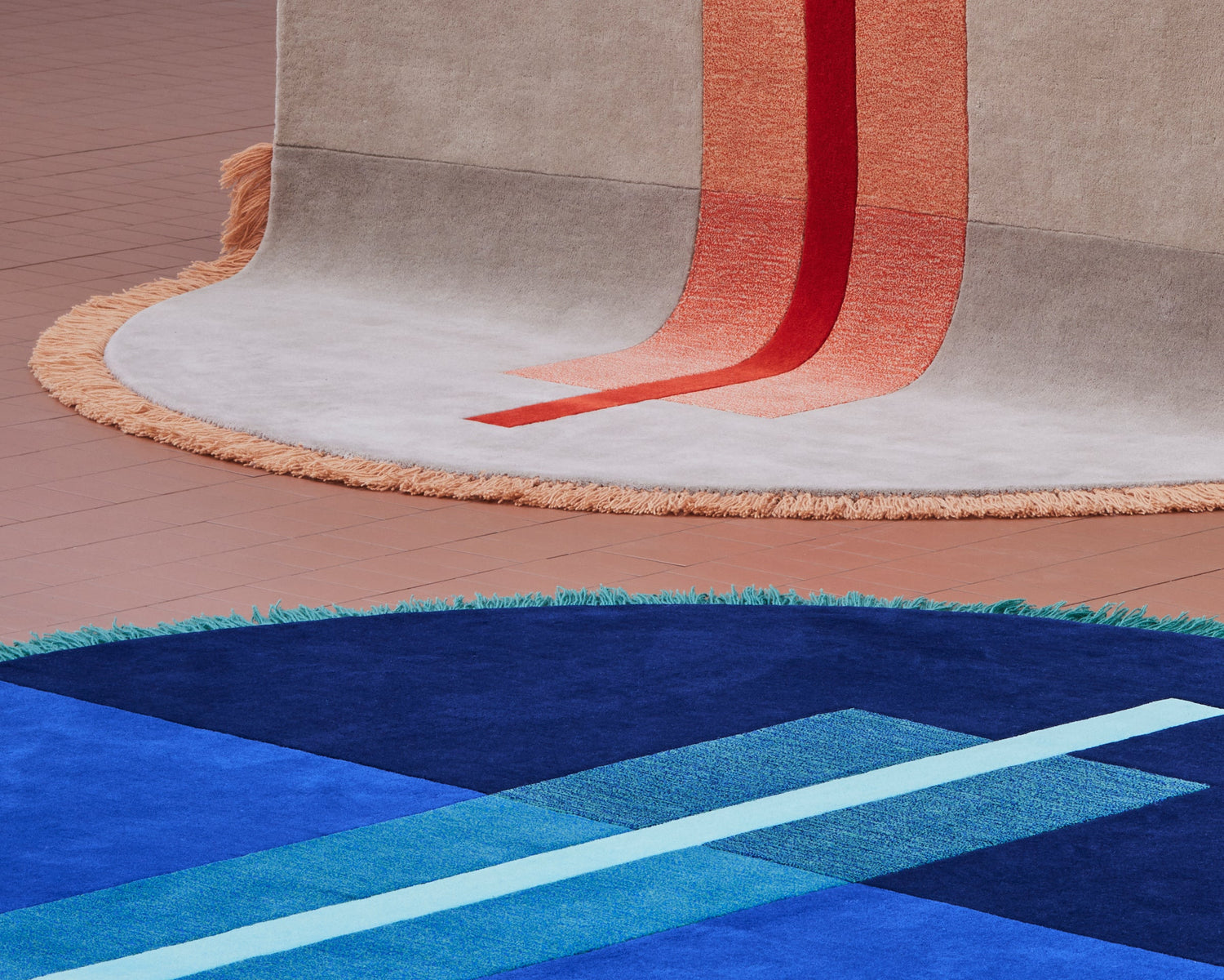 Overlay Rugs | Arch Peach | Fringed Geometric Rug | Danielah Martinez | DesignByThem | Gallery