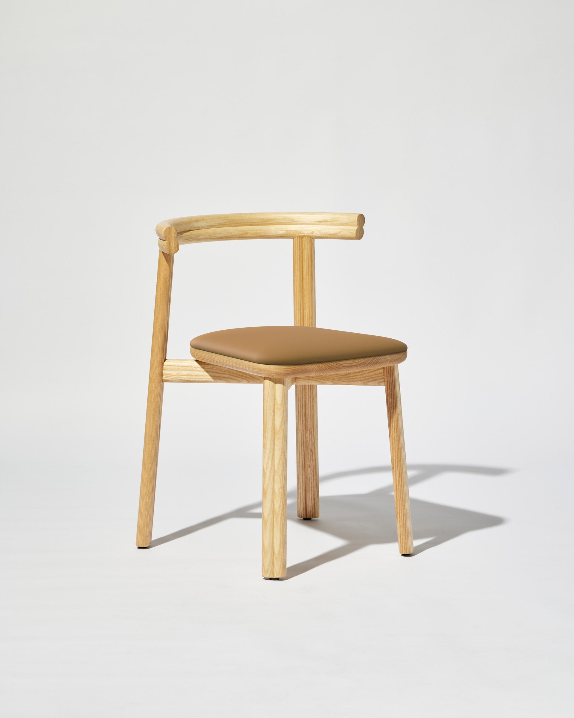 Twill Chair Upholstered Seat | Ash Timber Dining Chair | GibsonKarlo | DesignByThem ** HF2 Maharam Lariat (Vinyl) 001 Camel
