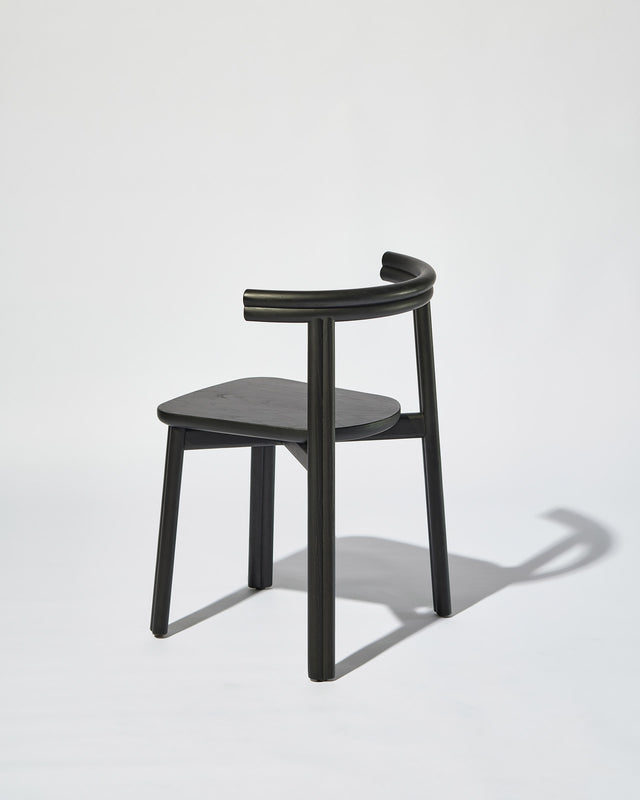 Black Ash Twill Chair | Stacking Timber Dining Seat | Gibson Karlo | DesignByThem