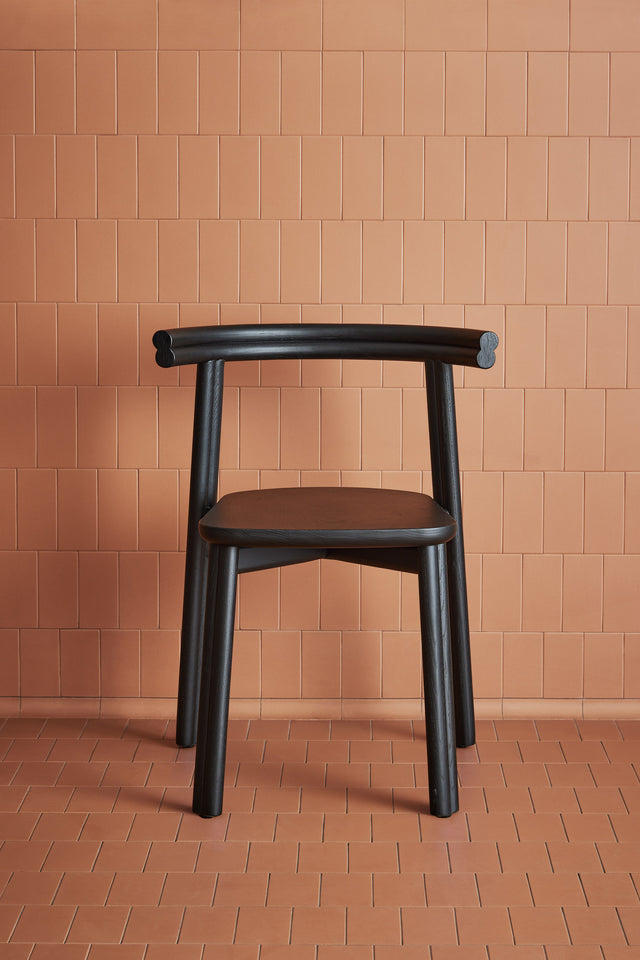 Black Ash Twill Chair | Stacking Timber Dining Seat | Gibson Karlo | DesignByThem