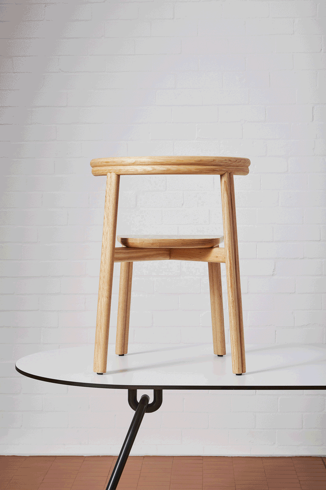 Natural Ash Twill Chair | Stacking Timber Dining Seat | Gibson Karlo | DesignByThem