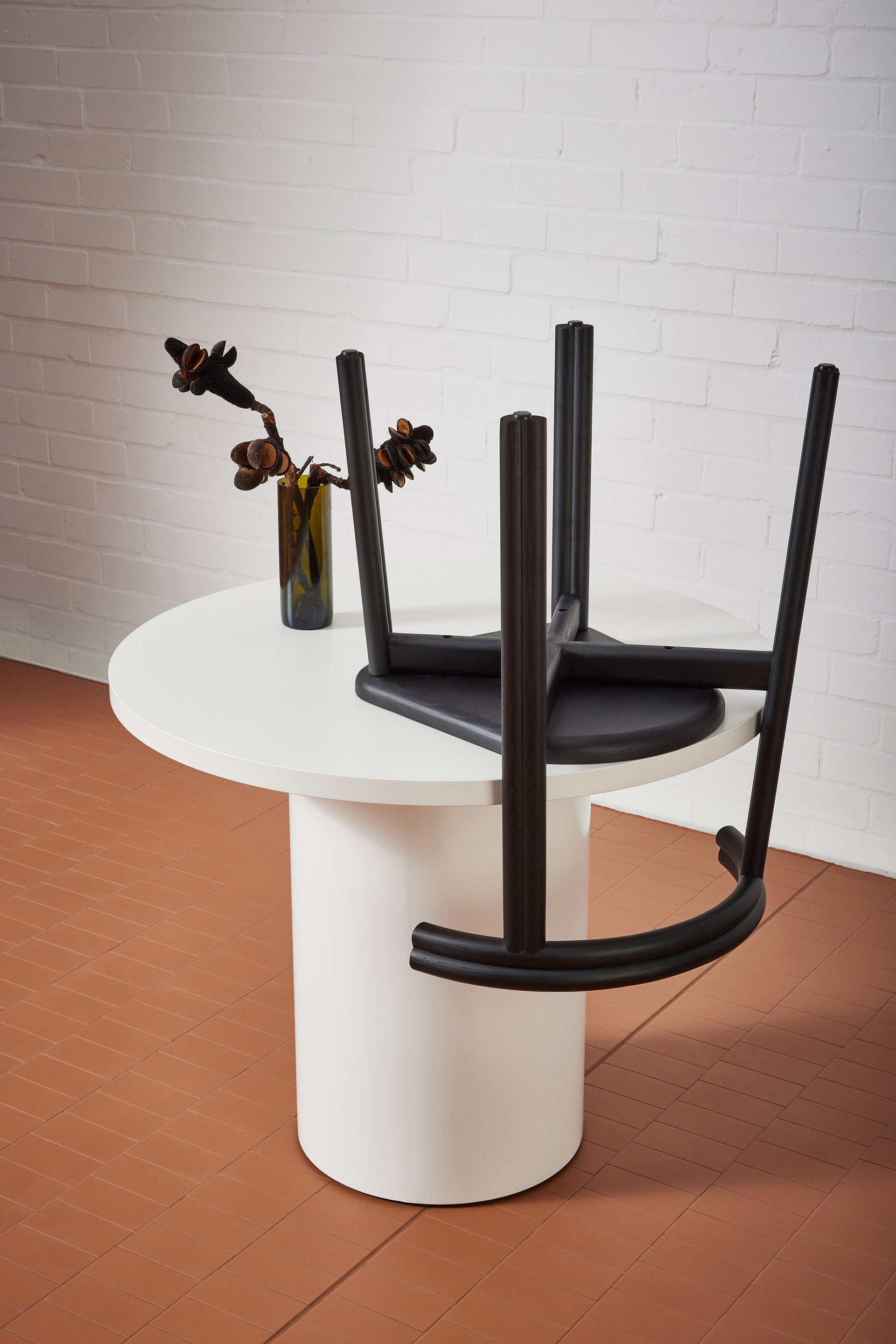 Black Ash Twill Chair | Stacking Timber Dining Seat | Gibson Karlo | DesignByThem