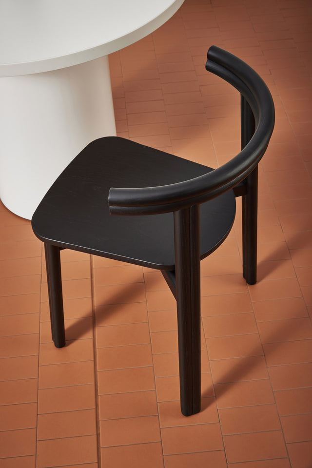 Black Ash Twill Chair | Stacking Timber Dining Seat | Gibson Karlo | DesignByThem