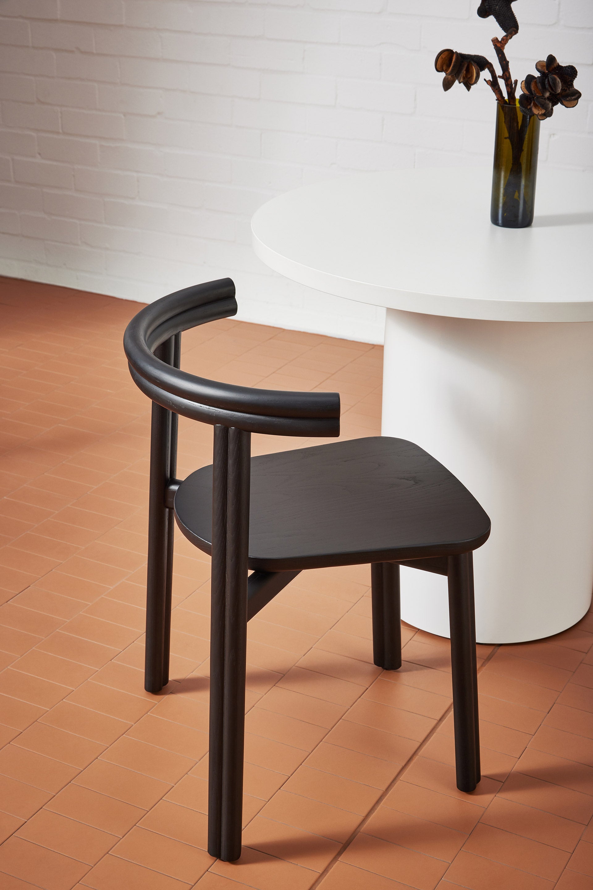 Black Ash Twill Chair | Stacking Timber Dining Seat | Gibson Karlo | DesignByThem
