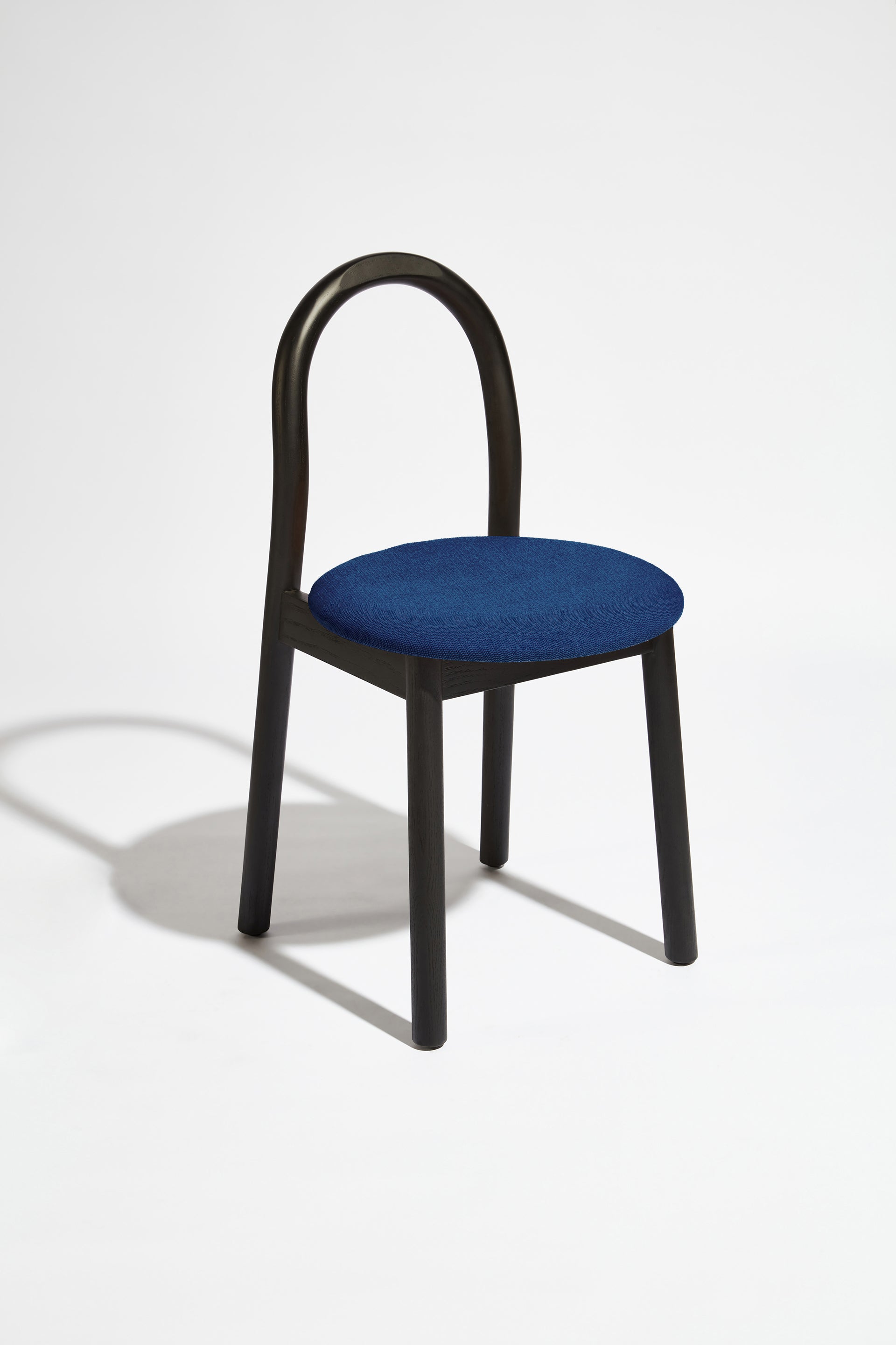 Bobby Chair Upholstered | Black Timber Wooden Dining Chair | Daniel Tucker | DesignByThem ** HF2 Messenger - 038 Depth / Black Stained Ash