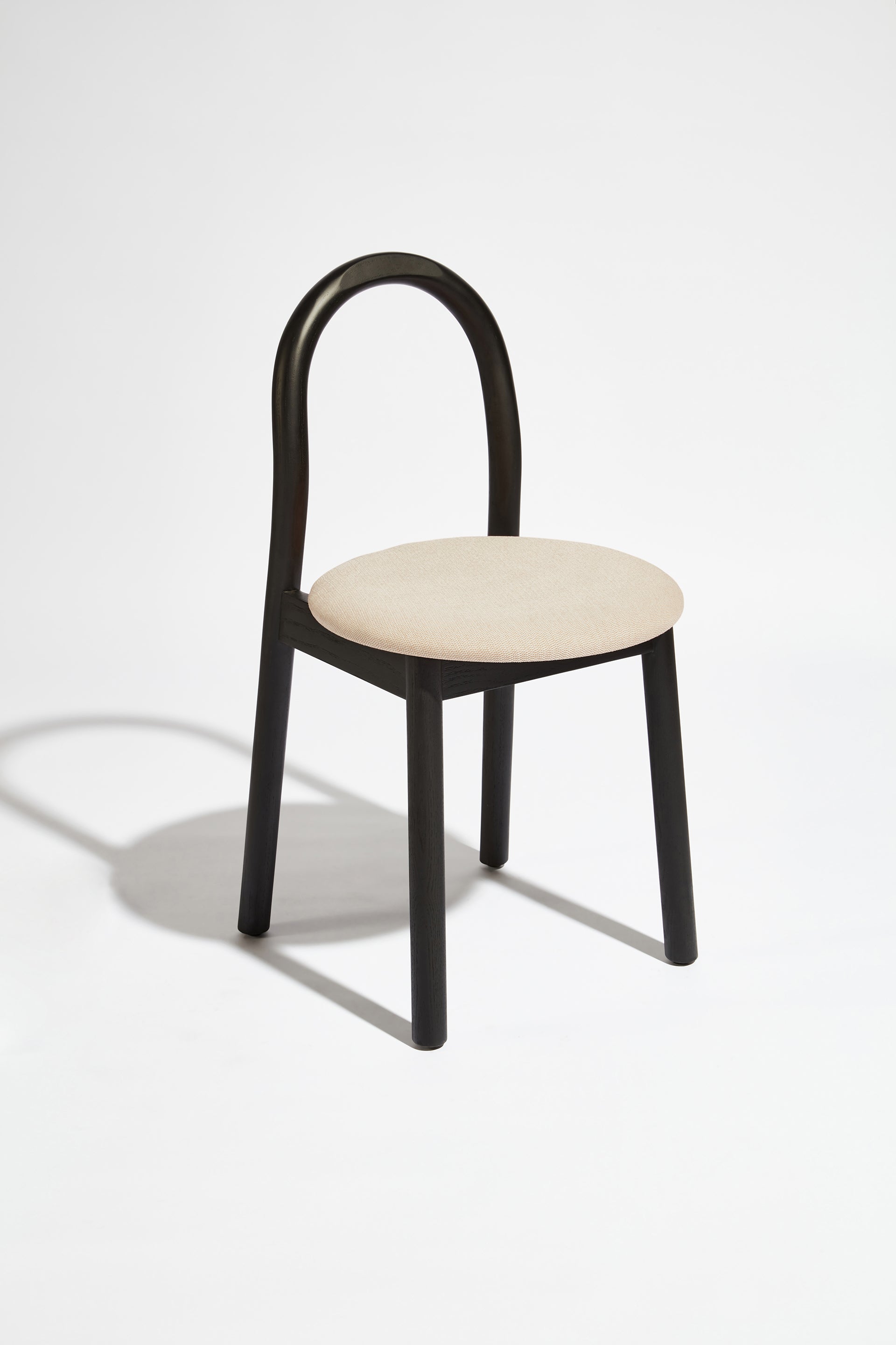 Bobby Chair Upholstered | Black Timber Wooden Dining Chair | Daniel Tucker | DesignByThem ** HF2 Messenger - 078 Tusk / Black Stained Ash