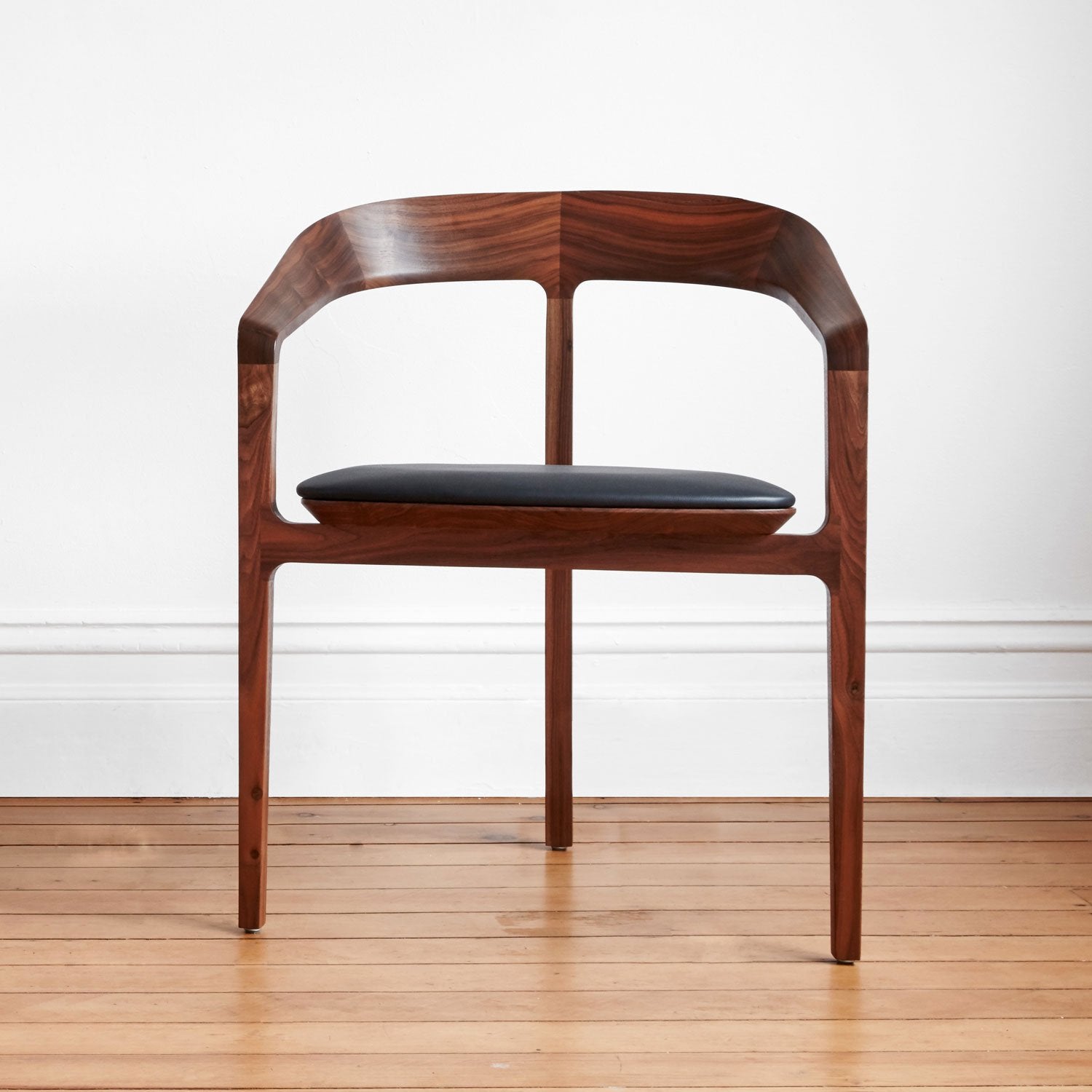Bow Chair | Fabric or Leather Upholstered | Tom Fereday | DesignByThem ** HF2 Maharam Lariat (Vinyl) 006 Black