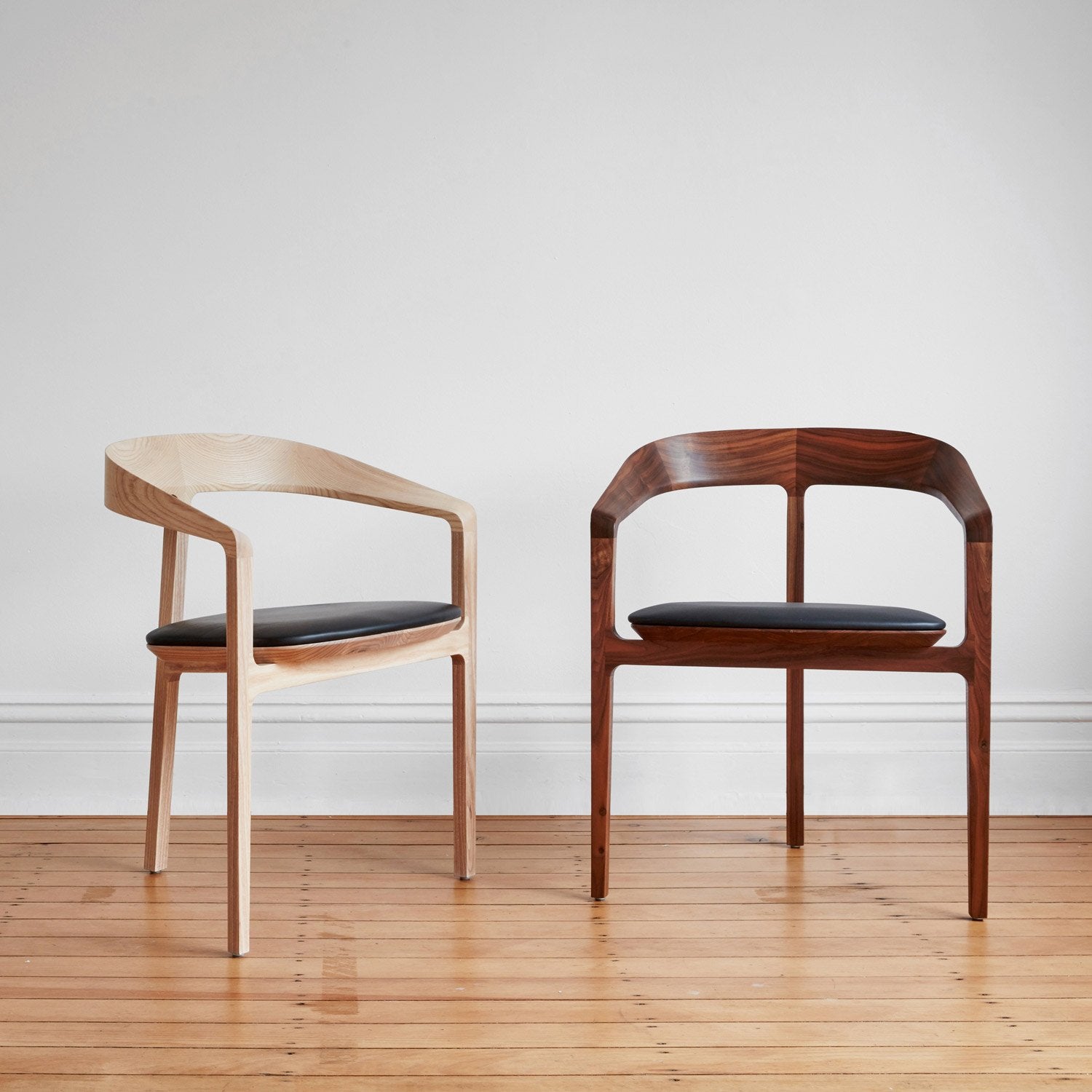 Bow Chair | Fabric or Leather Upholstered | Tom Fereday | DesignByThem ** HL1 Leather Primary - BA90 Black