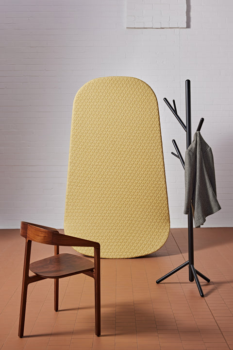 Buoy Room Dividers | Interactive Fabric Upholstered Partition | Rhys Cooper | DesignByThem ** HF8 Kvadrat Triangle 422