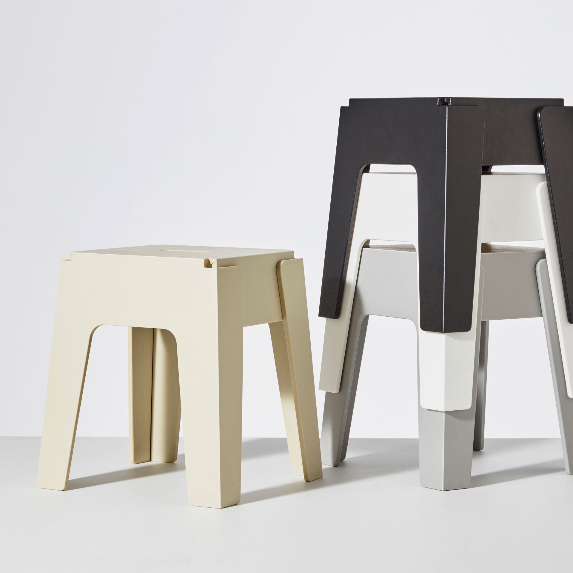 Butter Stool | 80% Recycled Plastic Indoor Outdoor Furniture | Nicholas Karlovasitis & Sarah Gibson | DesignByThem