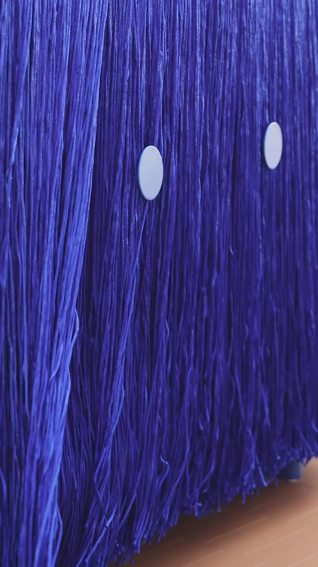 Blue Weaver Cabinet | Fringed Credenza | Elliat Rich | DesignByThem