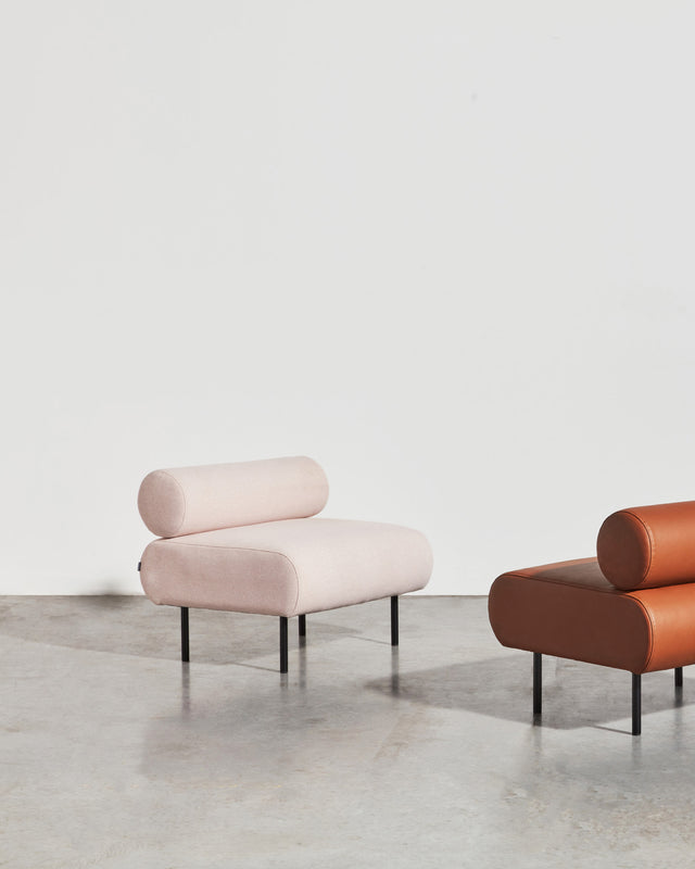 Cabin Seat by Gibson Karlo | DesignByThem | Fabric & Leather Upholstered Lounge ** HF2 Mode - 016 Cottontail