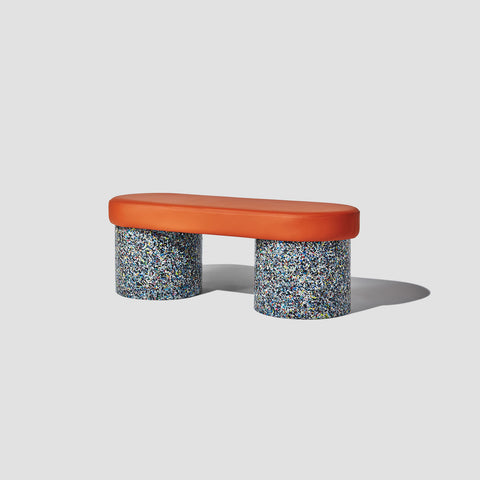Confetti Bench | 100% Recycled Plastic Indoor/Outdoor Furniture | DesignByThem | GibsonKarlo ** HL5 Vienna - Salmon 2410