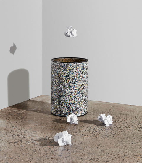 Confetti Waste Bin | Wastebasket | 100% recycled plastic office accessory | GibsonKarlo | DesignByThem