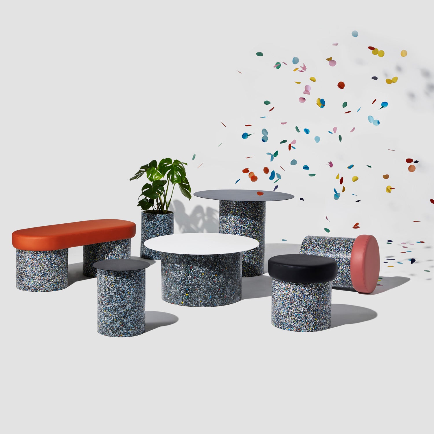 Confetti Bench | 100% Recycled Plastic Indoor/Outdoor Furniture | DesignByThem | GibsonKarlo